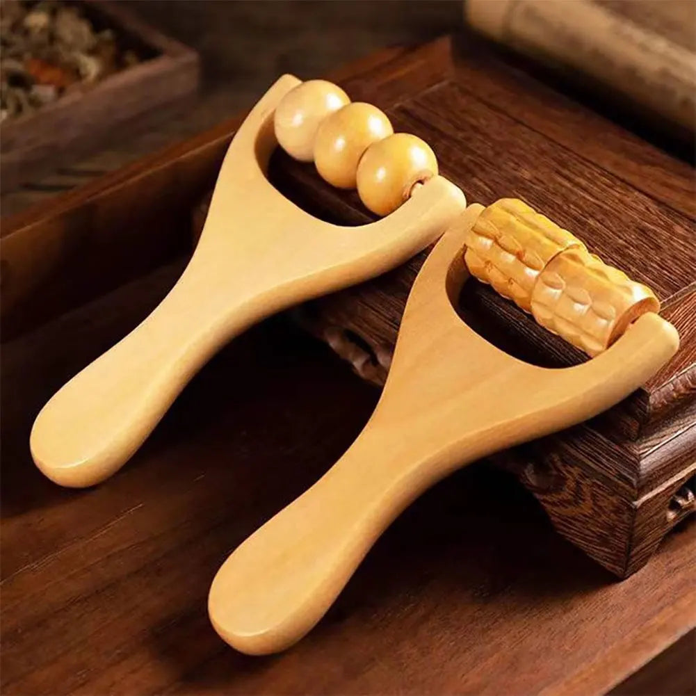 Face Massagers Gua Sha Tools Wood Therapy Meridian Massage Kit Roller Facial Lifting Masajeador Maderoterapia Scraper