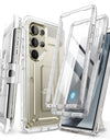 For Samsung Galaxy S25 Ultra Case UB Pro Full-Body Dual Layer Rugged Belt-Clip Phone Case with Built-in Screen Protector