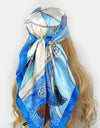 Retro Women Silk Scarf Bandanna Fashion Bohemian Pattern Square Hijab Lady Wrap Headband foulard muffler
