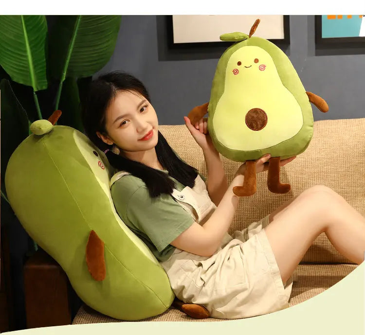 Giant Avocado Plush Soft Stuffed Fruit Pillow