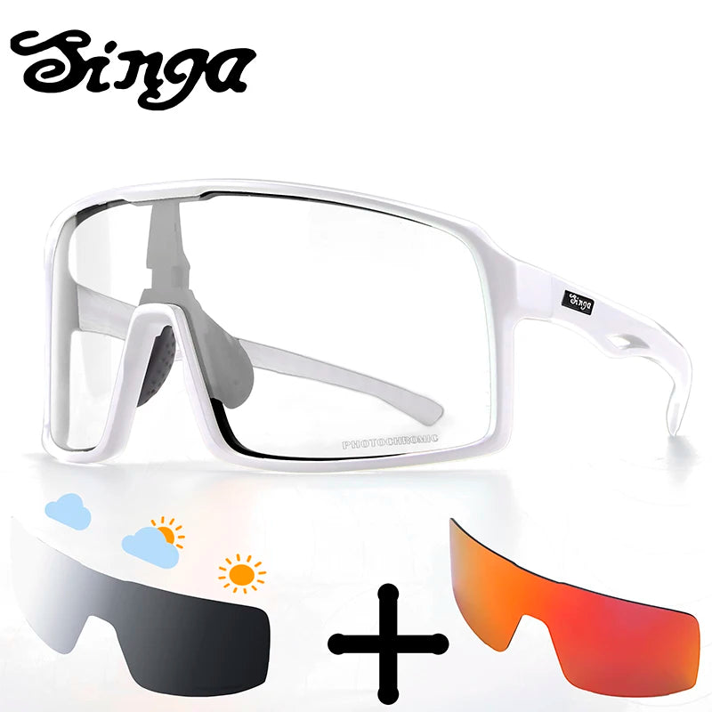 Photochromic Cycling Sunglasses UV400 Sports Bike Eyewear