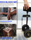 Metal Pinch Block with Loading Strap Climbing Power Grips Forearm Finger Exerciser Strength Training Strengthener Workout