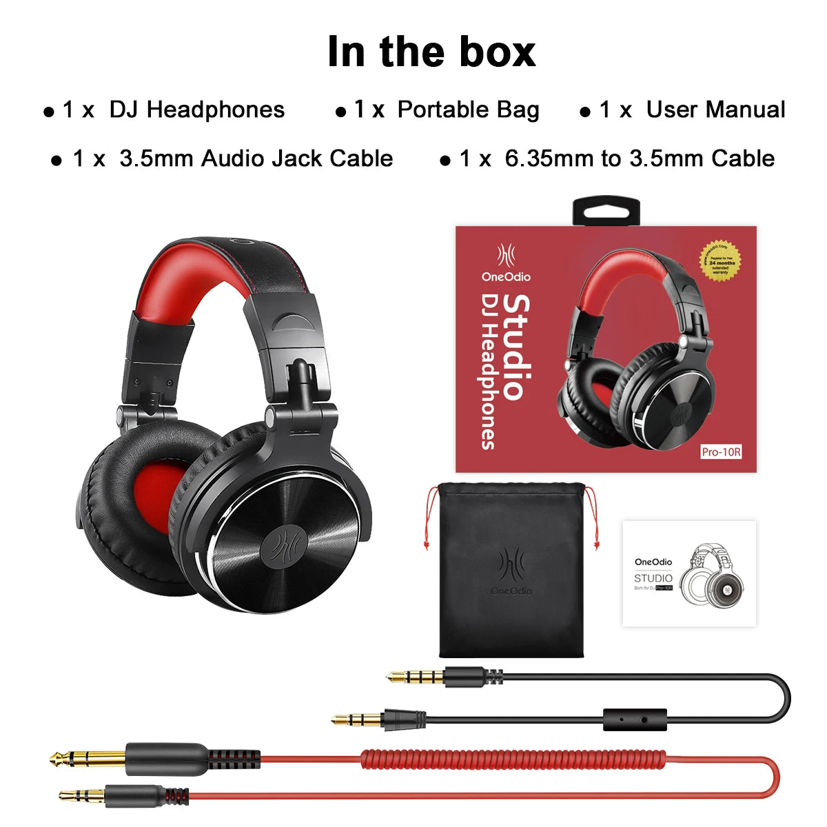 Professional DJ Headphones Over Ear Studio Monitor Headset With Microphone HIFI Wired Bass Gaming Headset For Phone