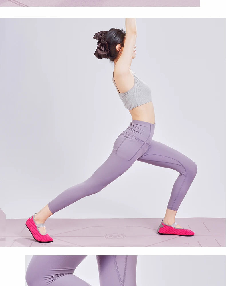 Indoor Fitness Non-slip Soft-soled Yoga Shoes Women's Rope Jumping Mute Stretching Pilates Training Shoes