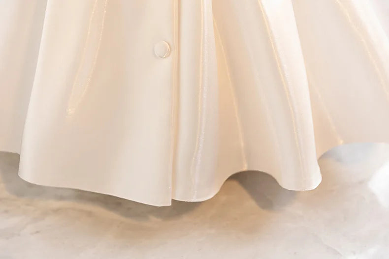 Luxury Princess Dress for Girls - Premium Fluffy Tulle Ball Gown Flower Girl Wedding Dress + Birthday Party Gown
