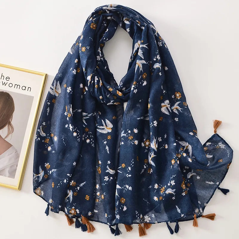 Bandannas Designer Scarf Luxury Scarves Woman Scarf Elegant Women's Shawls For Cotton Veils Bandana Brand