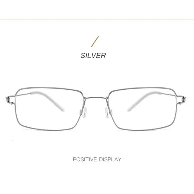 Lightweight Rectangle Reading Glasses with Alloy Frame for Men and Women