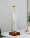 Wooden Incense Holder for Sticks with Glass Ash Catcher Anti-Ash Flying Incense Burner for Yoga Home Decor
