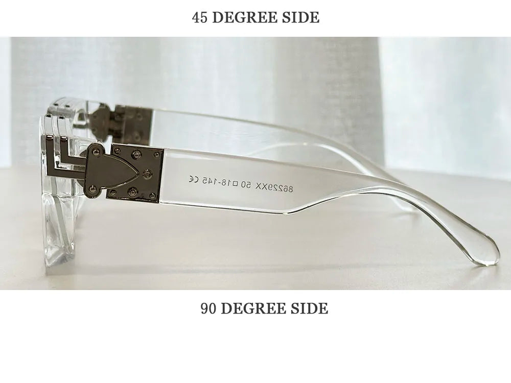 Retro Square Frame Sunglasses With UV400 Protection