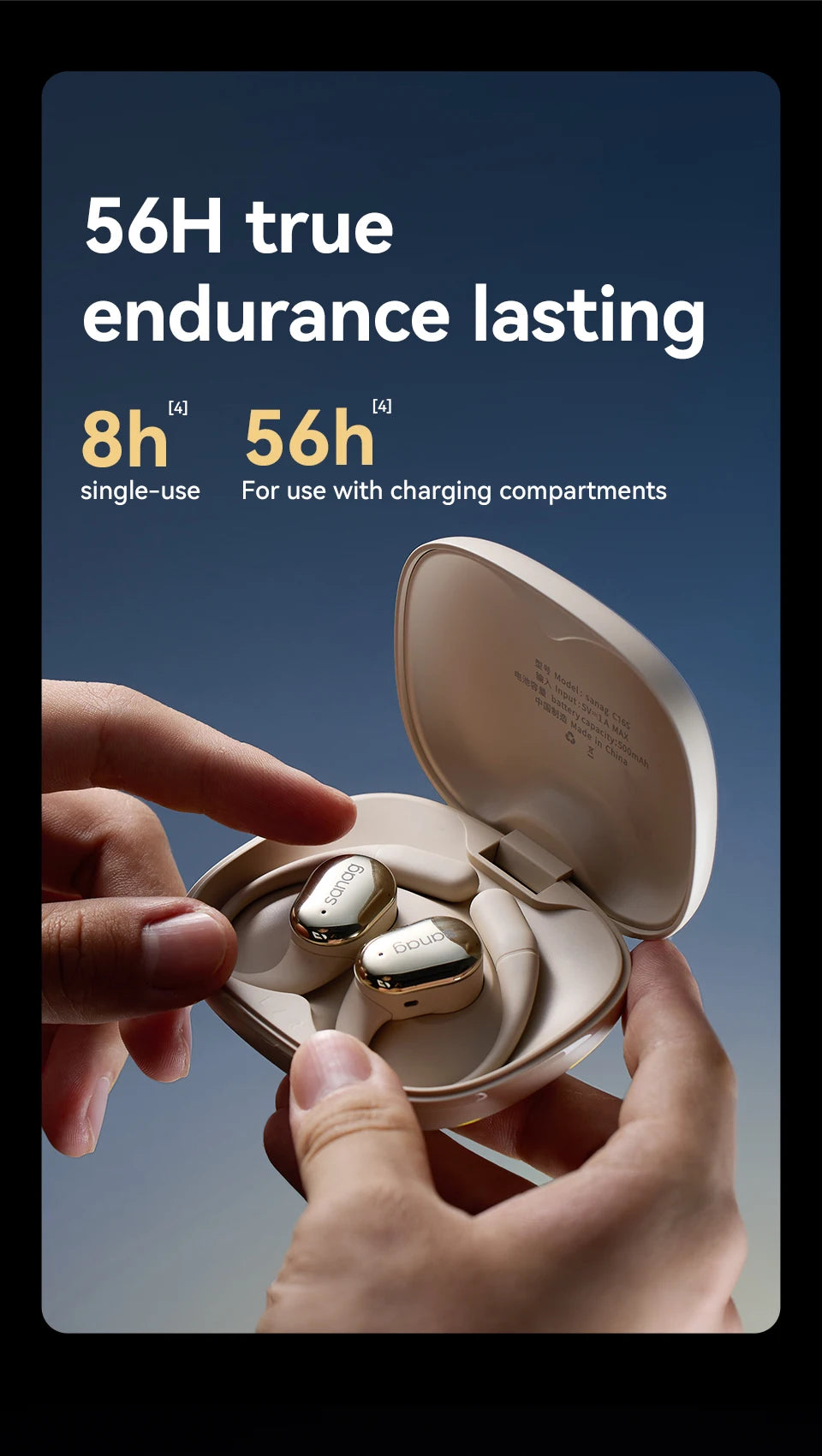 C16S Bluetooth 5.4 Wireless Headphones Open Ear OWS Earphones HiFi Sound Flash-sale Choice Headset TWS Earbuds