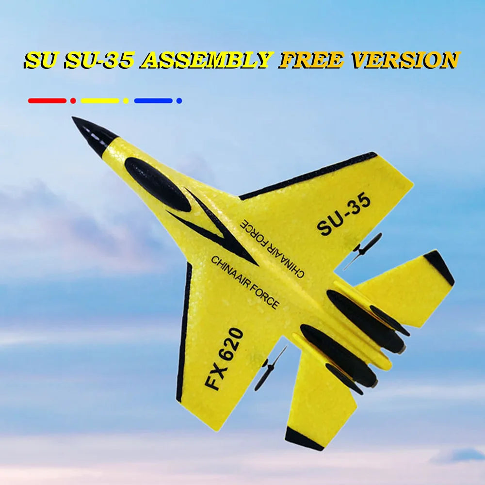 FX620 RC Plane Drone SU35 2.4G Fixed Wing Fighter Electric Toys Airplane Glider EPP Foam Toys Kids Boys Gift