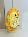 3 Pcs Funny Positive Crochet Sunshine Doll Desktop Ornament Handmade Cheer Emotional Support Positive Sun with Card Home Party Decor
