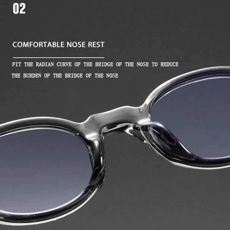 Vintage Oval Acetate Sunglasses With UV400 Protection