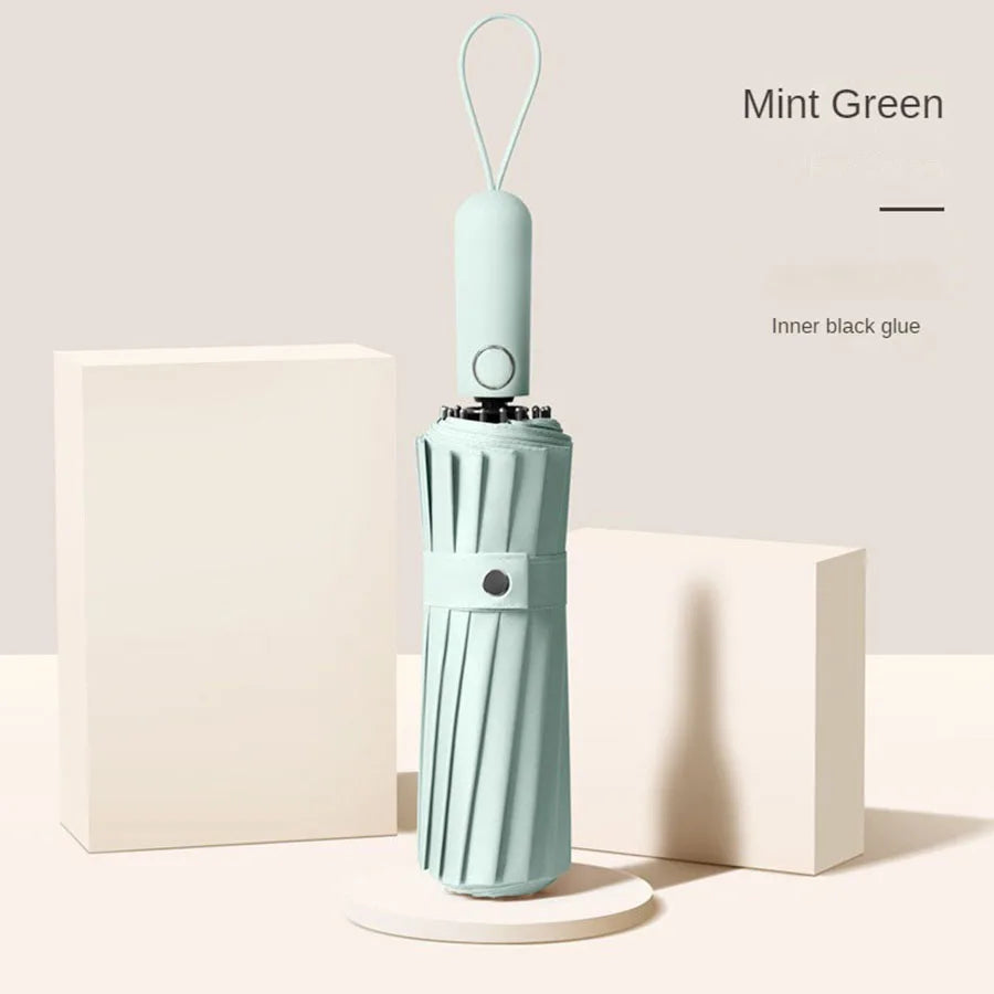 Automatic Folding Umbrella 16 Bone Windproof Large 105cm Sun Shade Rain Protection Travel Umbrella