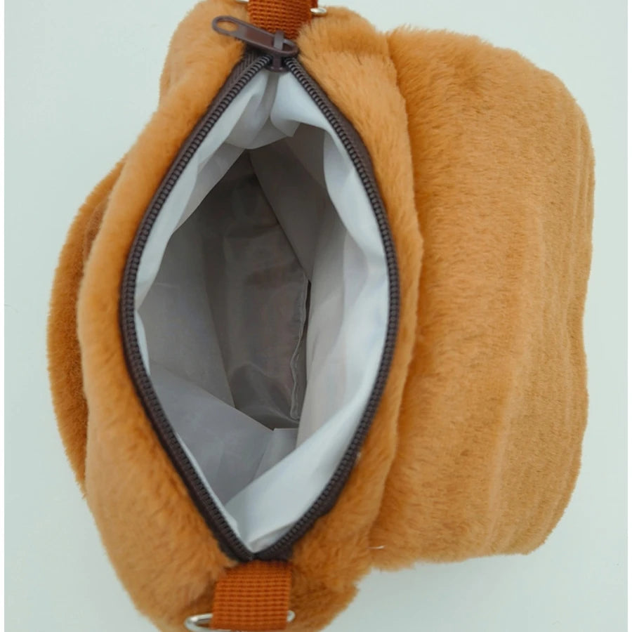 Kawaii Capybara Plush Backpack Soft Shoulder Bag