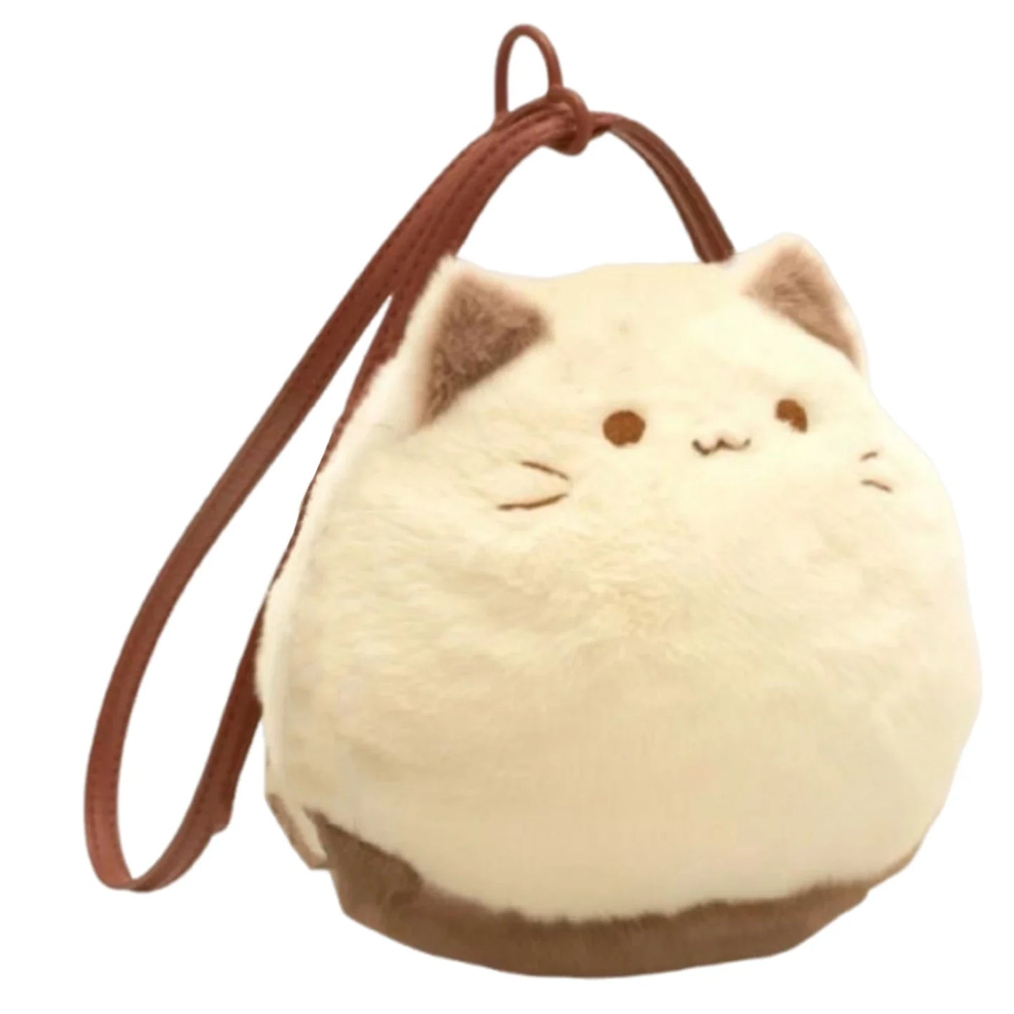 Cute Cat Plush Handbag Soft Shoulder Backpack