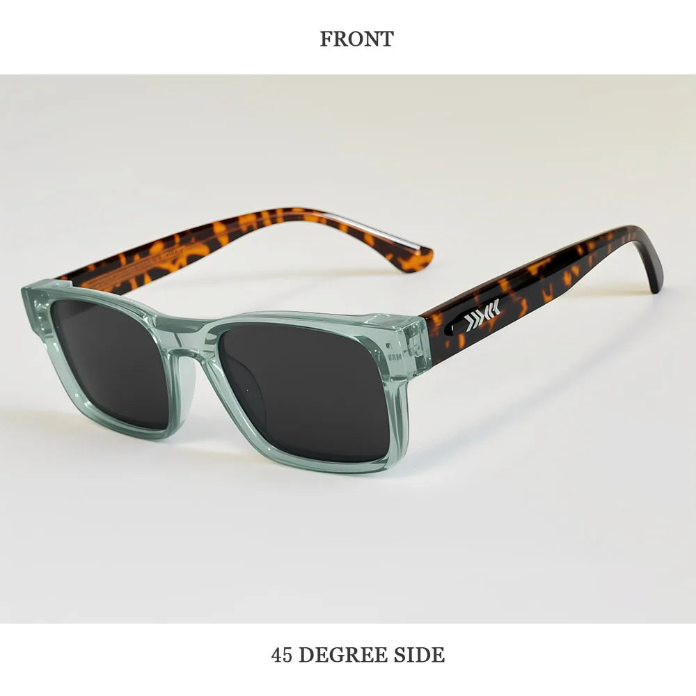 Vintage Square Sunglasses With Polarised Lenses