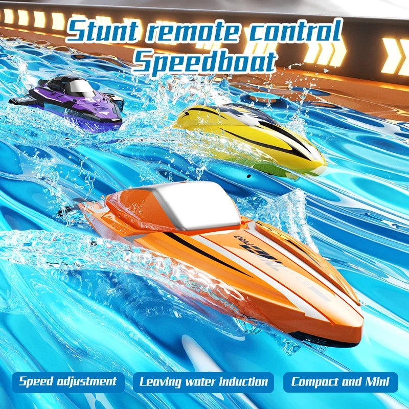 Mini Rc Boats High Speed 360 Degree Flip Electronic Remote Control Racing Ship  Competition Water Toys for Gifts