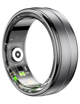 R06 Smart Ring Men Women, Heart Rate and Blood Oxygen Monitor, IP68 & 5ATM Waterproof, Multi-sport Mode