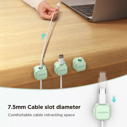 Magnetic Cable Clips Cable Smooth Adjustable Cord Holder Under Desk Cable Management Wire Keeper Cable Organizer Holder