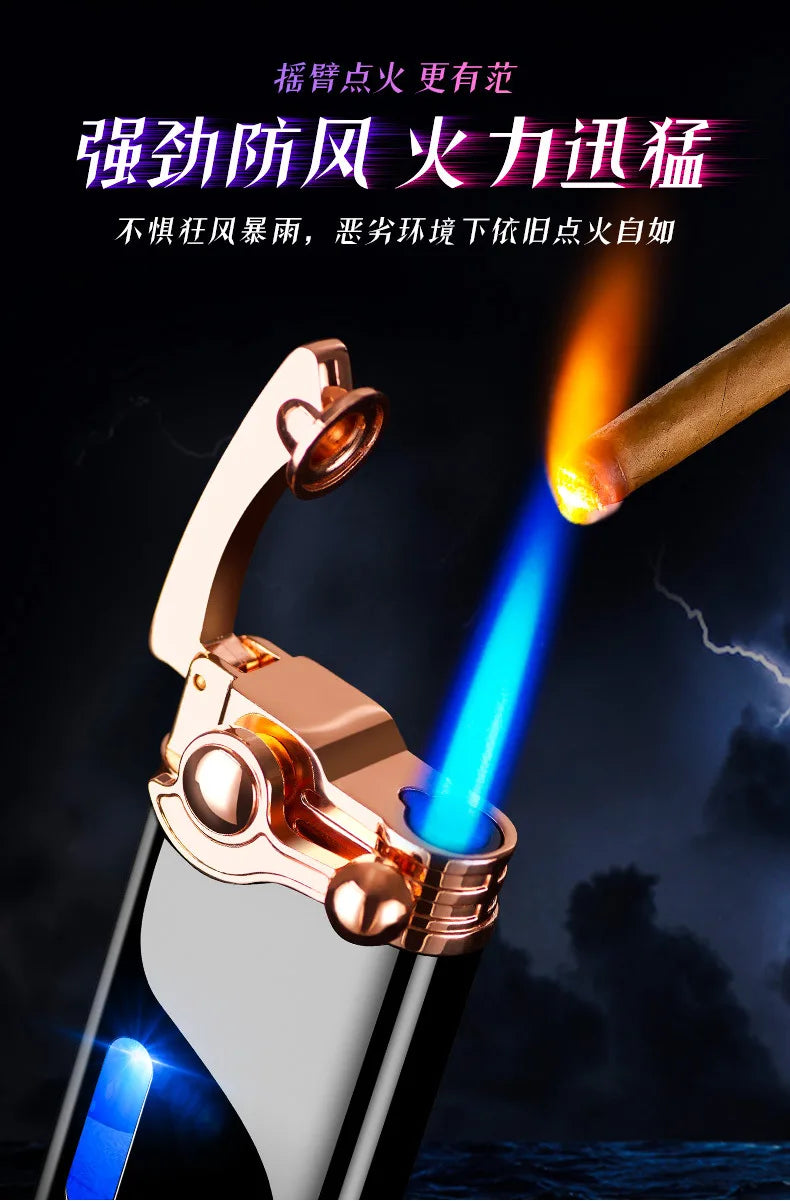 Gas Electronic Dual-Use Lighter, Intelligent Digital Display Machine Core, High-Grade Metal Lighter, Cigarette Accessories, New
