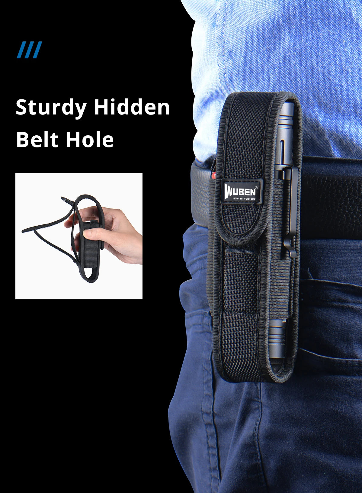 Adjustable Nylon Flashlight Holster