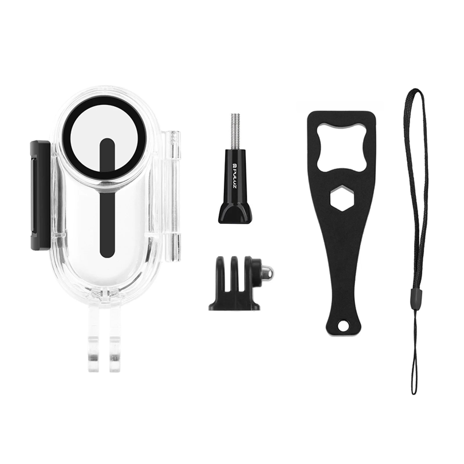 30m Underwater Waterproof Housing Protective Case for Insta360 GO 2, with Base Adapter & Screw (Transparent)