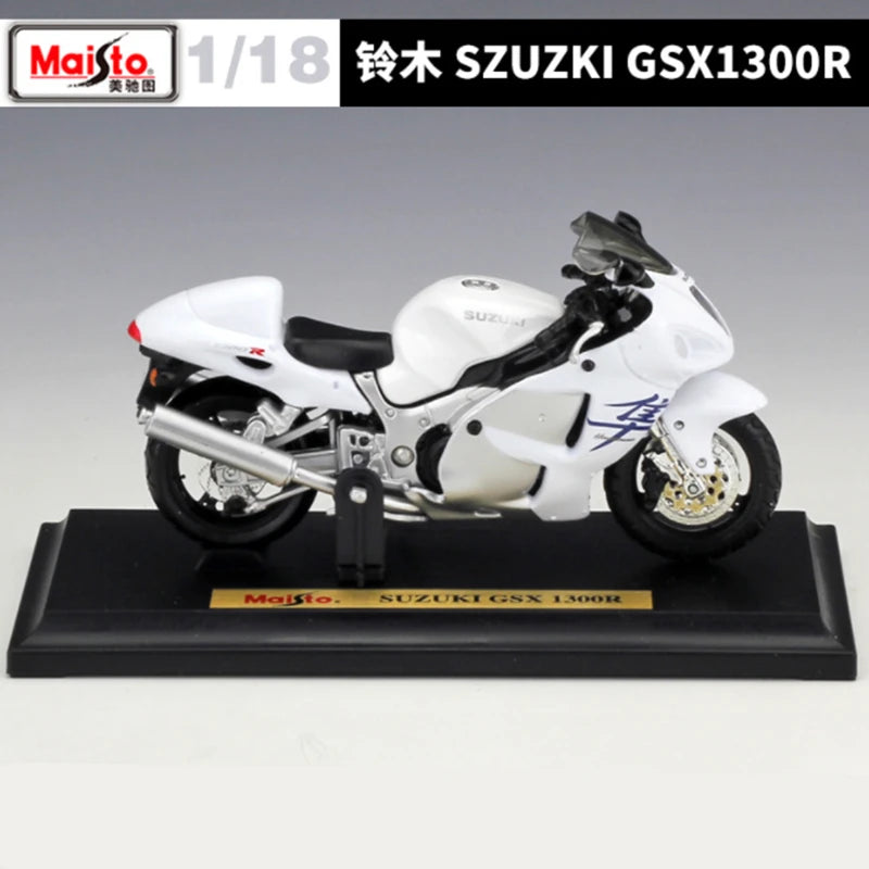 Diecast Suzuki Hayabusa GSX1300R Motorcycle Model 1 to 18 Scale
