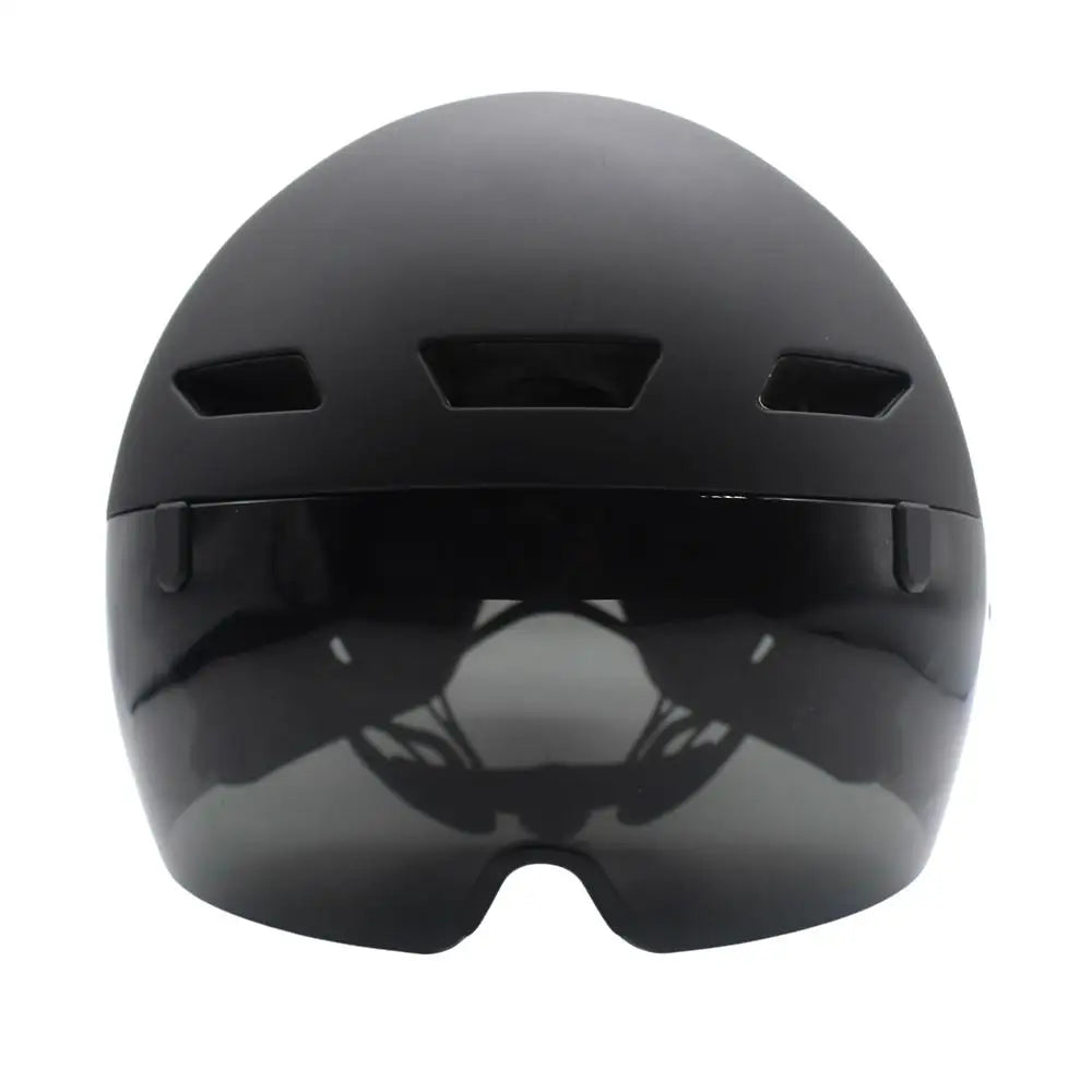 Aerodynamic Triathlon Cycling Helmet With Magnetic Goggles