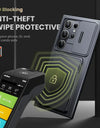 For Samsung Galaxy S24 Ultra Wallet Case With Card Holder Stand Sliding Camera Cover RFID Blocking Rugged Shockproof Protection