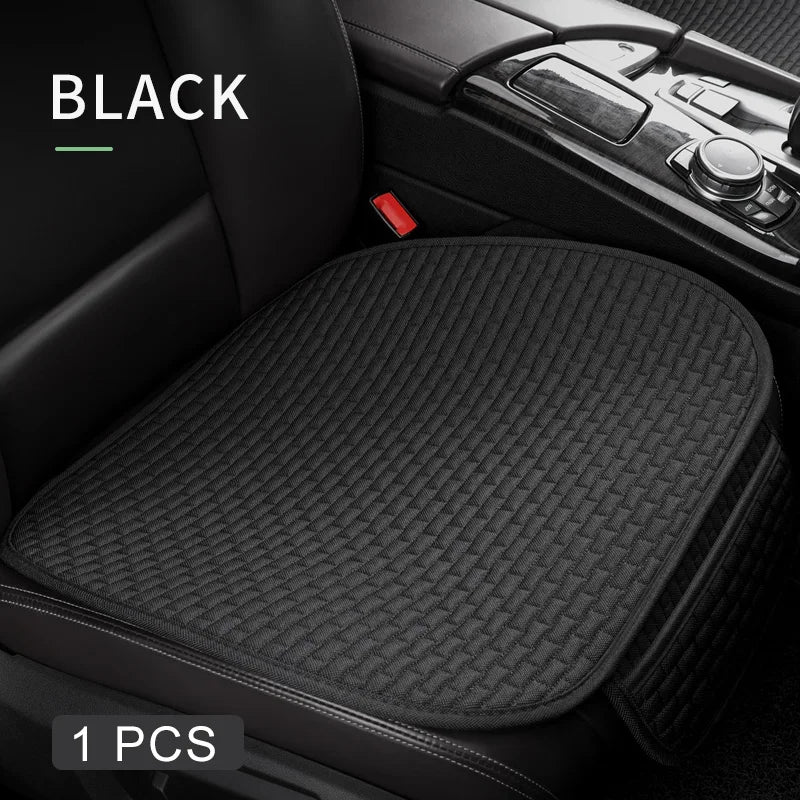 Karcle Car Seat Cover Full Set Front Rear Linen Car Cushion Breathable Universal Seat Pad Auto Protector Mat Interior Accessory