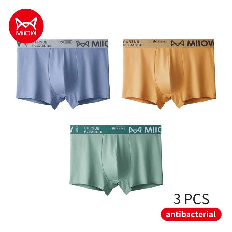 3-Pack Men’s Cotton Graphene Boxers – Soft, Antibacterial, 4XL Underwear