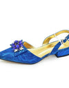 Women Shoes and Bags To Match Set Italy Lady Crystal Low Heels Pointed Toe Party Shoe and Bag African Women Ladies Wedding Pumps