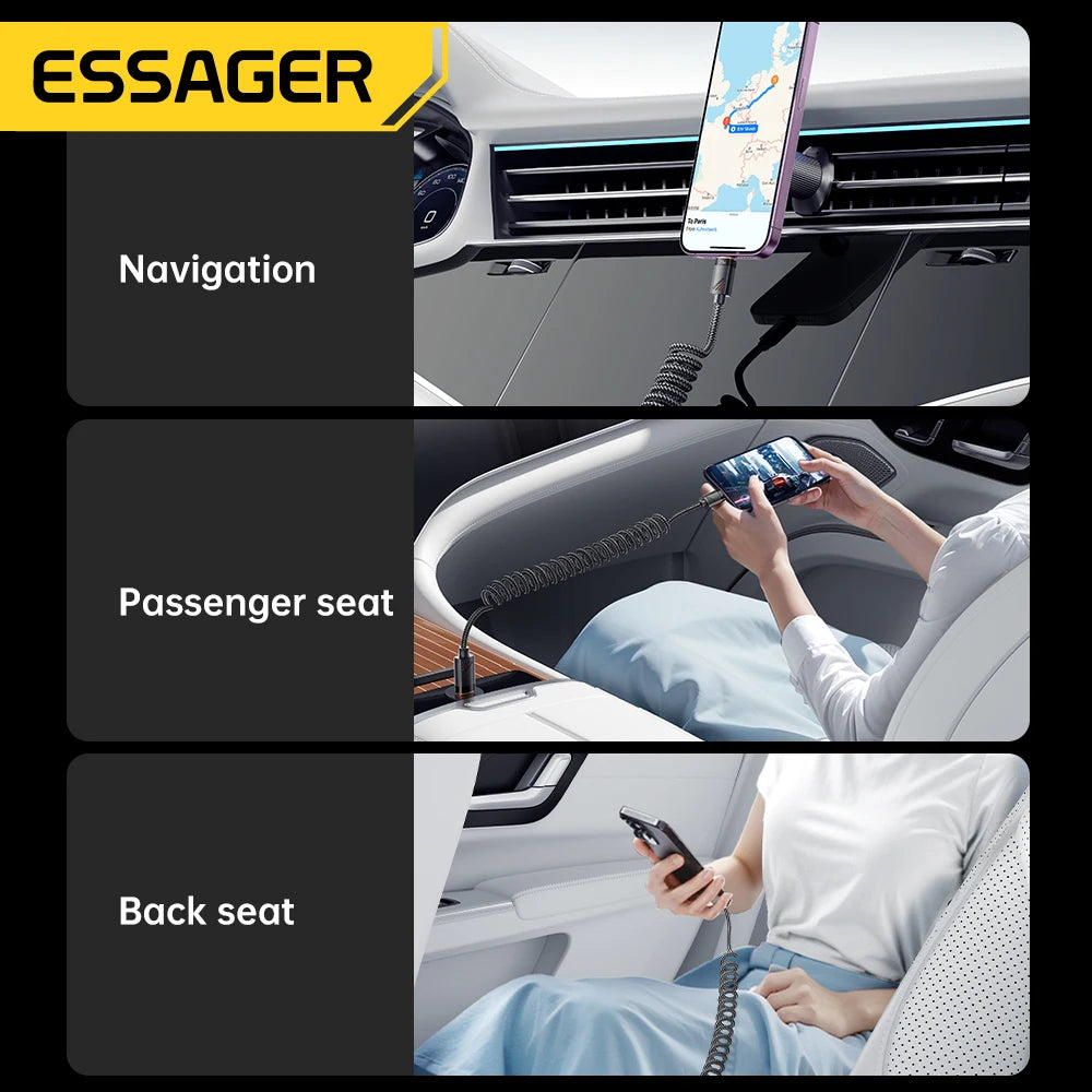 Car Spring USB-C to Lightning PD 29W Fast Charging Cable (1.8m)