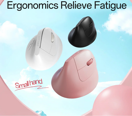 M618 Air Ergonomic Vertical Wireless Mouse – Rechargeable Silent Click, 2400 DPI