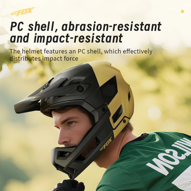 Off Road Full Face Mountain Bike Helmet With Adjustable Visor