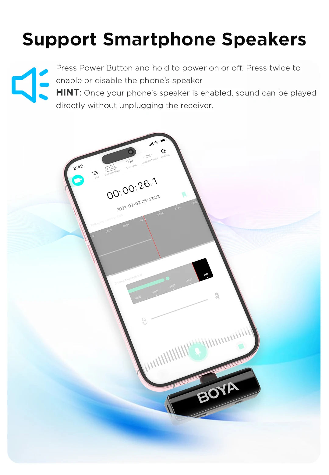 LINK 2 Wireless Lavalier Microphone for iPhone Android DSLR Cameras Smartphone Gaming Youtube Video Recording Streaming