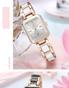Ceramics Elegant Watch for Women Luxury Brand Waterproof Square Black Ladies Wrist watches