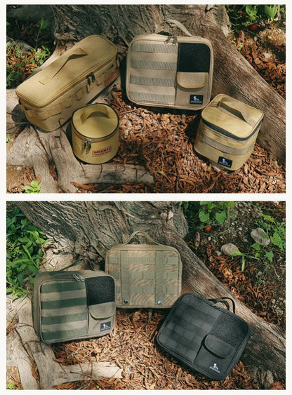 Multi-Functional Camping Storage Bag Lamp Gas Tank  Anti-Collision Storage Bag Wind Rope Lunch Box Flashlight Storage Bag