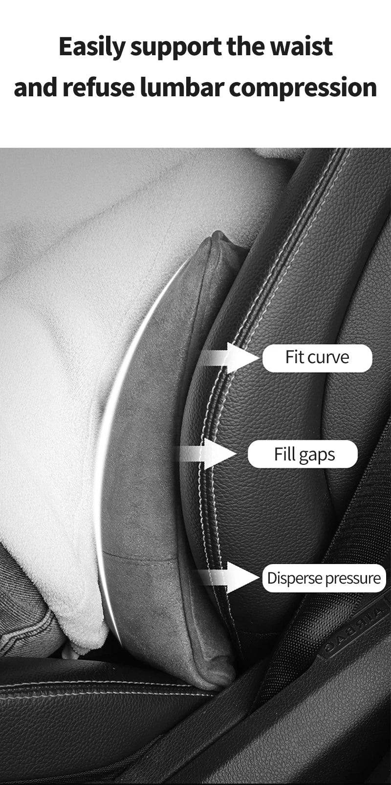 Memory Cotton Car Headrest Neck Support For Car Supplies Seat Class Soft Universal Adjustable Car Pillow Neck Rest Cushion