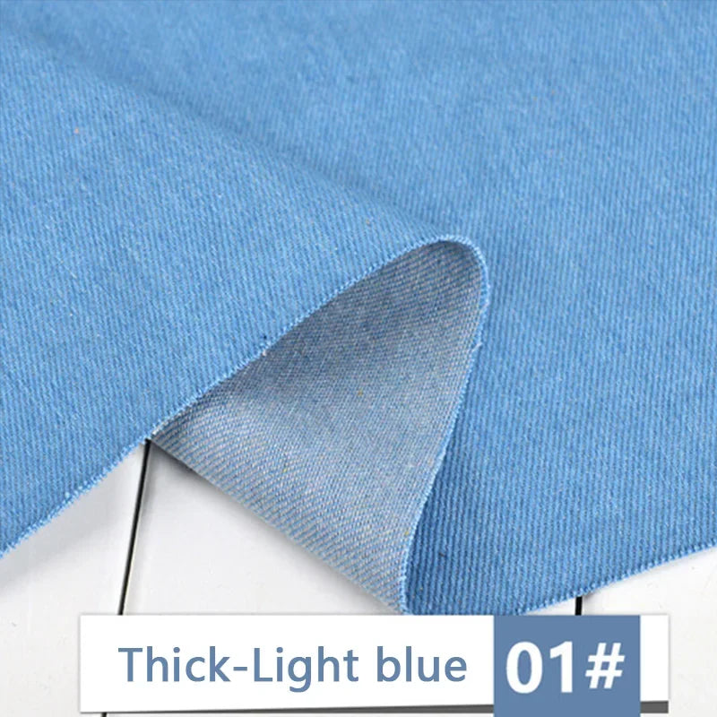 Thick Denim Fabric for DIY, 100% Cotton, Jeans, Washing Cloth, Jacket, Shirts, Dress, Thin, Patchwork, Quilting, Sewing, Summer