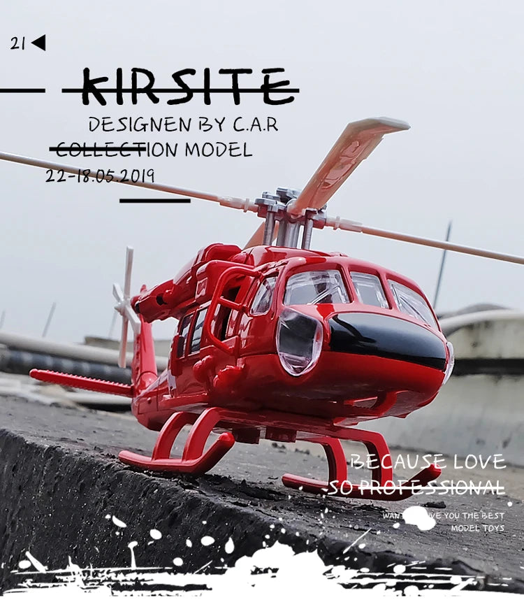 UH60 Hawk Utility Helicopter Metal Model Aircraft Sound and Light Display Toy