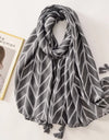 Beige Coffee Scarf Luxury Thin Women Scarves Spring Floral Hijab Veils Soft Cotton Shawl Wrap Tassel Viscose Muslim Woman Hijab