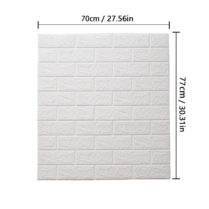 3D Wallpaper Decoration Self-adhesive Antique Foam Brick Wallpaper