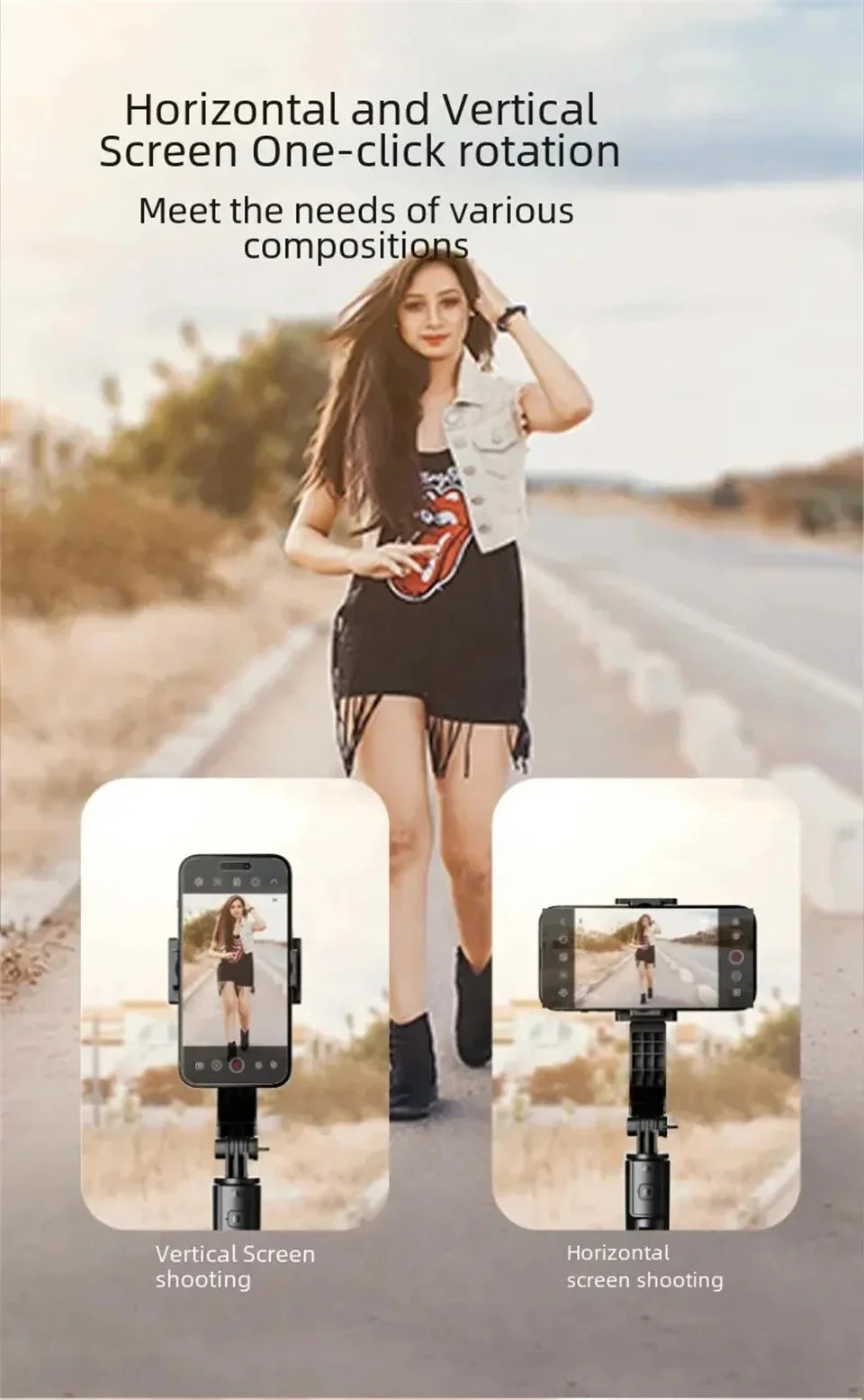 Bluetooth Handheld Gimbal Stabilizer Mobile Phone Selfie Stick Aluminum Alloy Adjustable Tripod for Smartphone Live