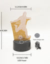 USB 3D Light Acrylic Football Decoration LED Night Lamp For Kids Bedroom Bedside Indoor Lighting Gift Desktop Ornaments