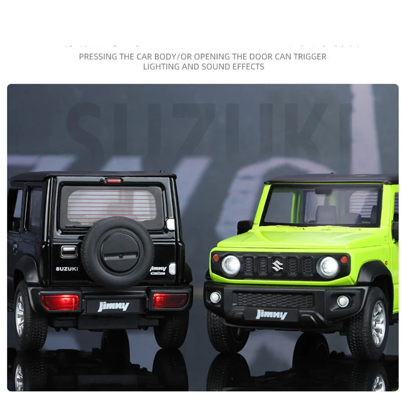 1:24 SUZUKI Jimny Alloy Car Model Diecasts Metal Off-Road Vehicles Car Model Simulation Sound and Light Collection Toy Gift