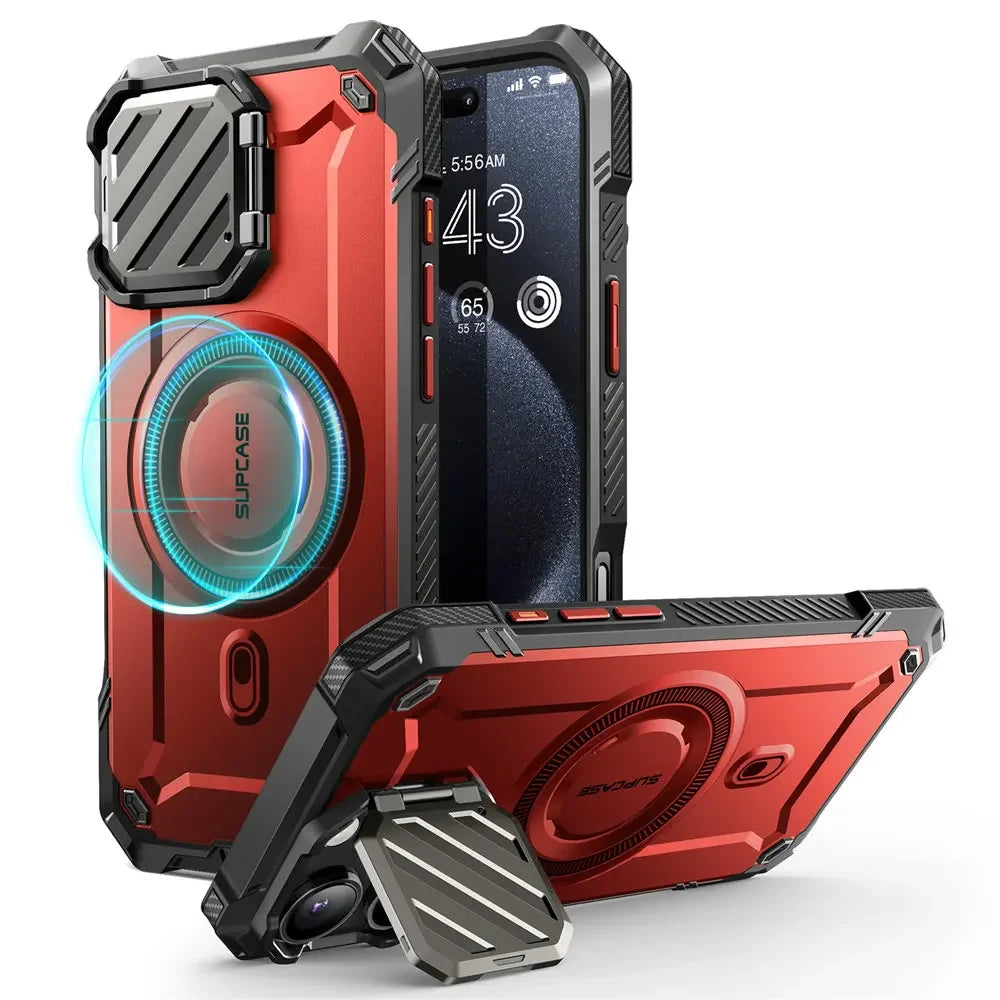 For iPhone 16 Pro Case 6.3" 2024 UB Mag XT Heavy Duty Rugged Strong Magnetic Phone Case with Camera Cover