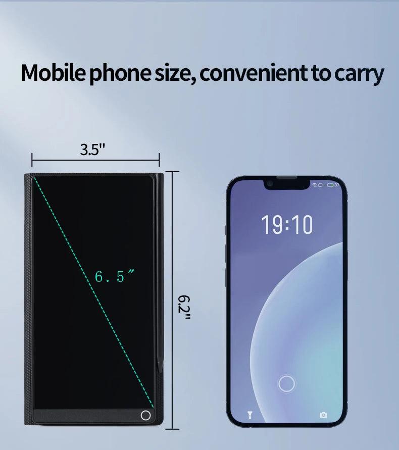 6.5 Inch Leather Case for Magic Tablet Full Screen Handwriting Induction Drawing Blackboard Erasable Meeting LCD sketches Pad