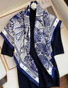 Women Scarf Silk Feeling Hair Neck Square Brand Office bandanna muffler Waiter Flight Attendants Handkerchief Rings wrap